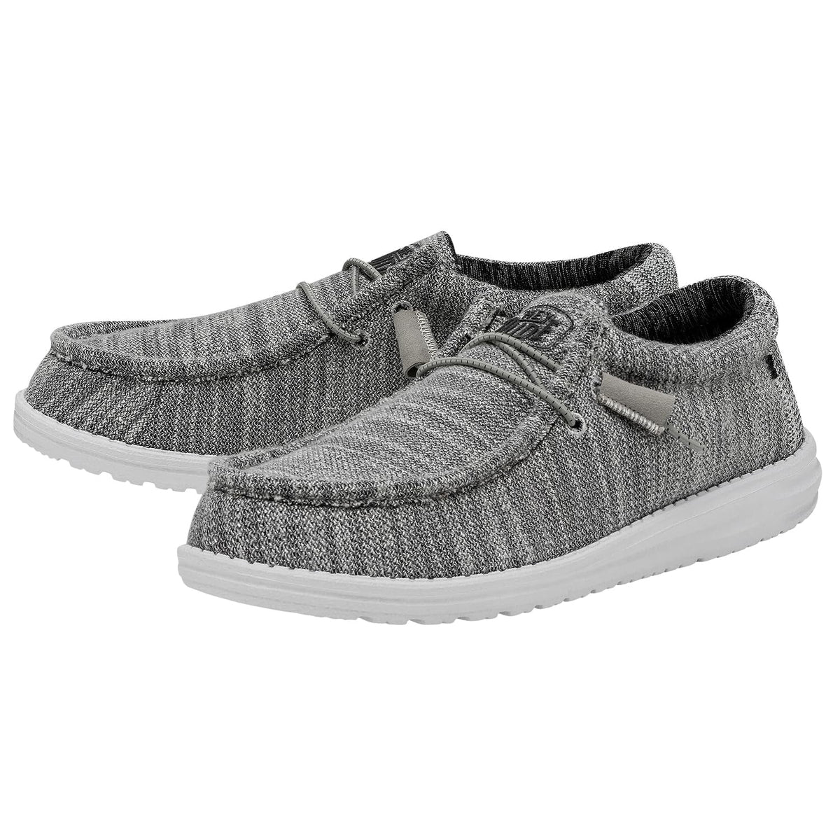Hey Dude Men's Wally Stretch Mix Granite Size 12