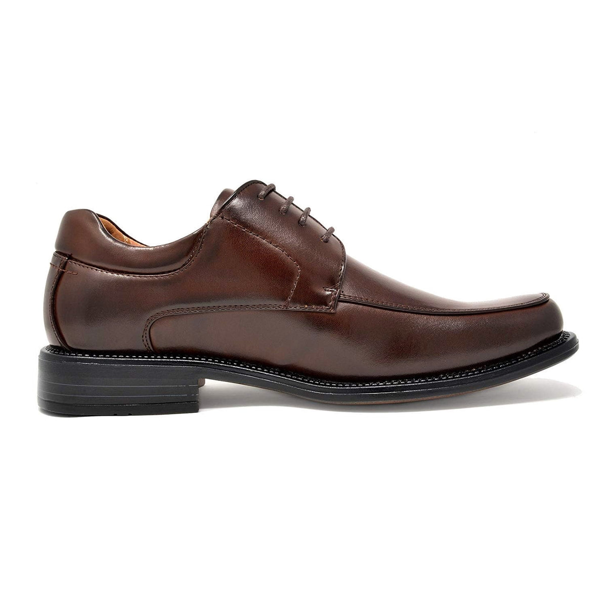 Bruno Marc Men's Oxfords Shoes Classic Square Toe Leather Shoes For Men Lace up Dress Shoes GOLDMAN-01 DARK/BROWN Size 15