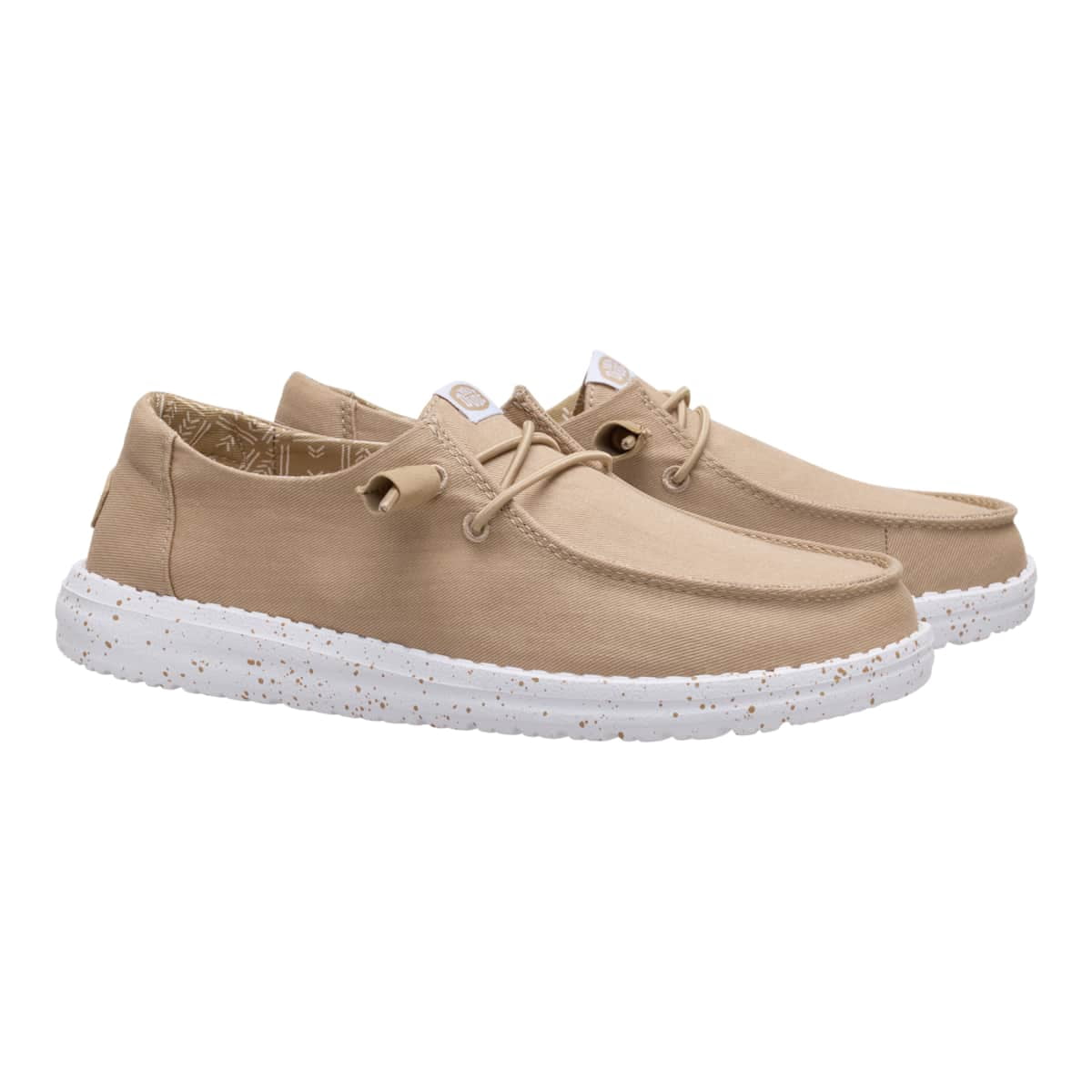HEYDUDE Women Wendy Stretch Canvas, White, 12