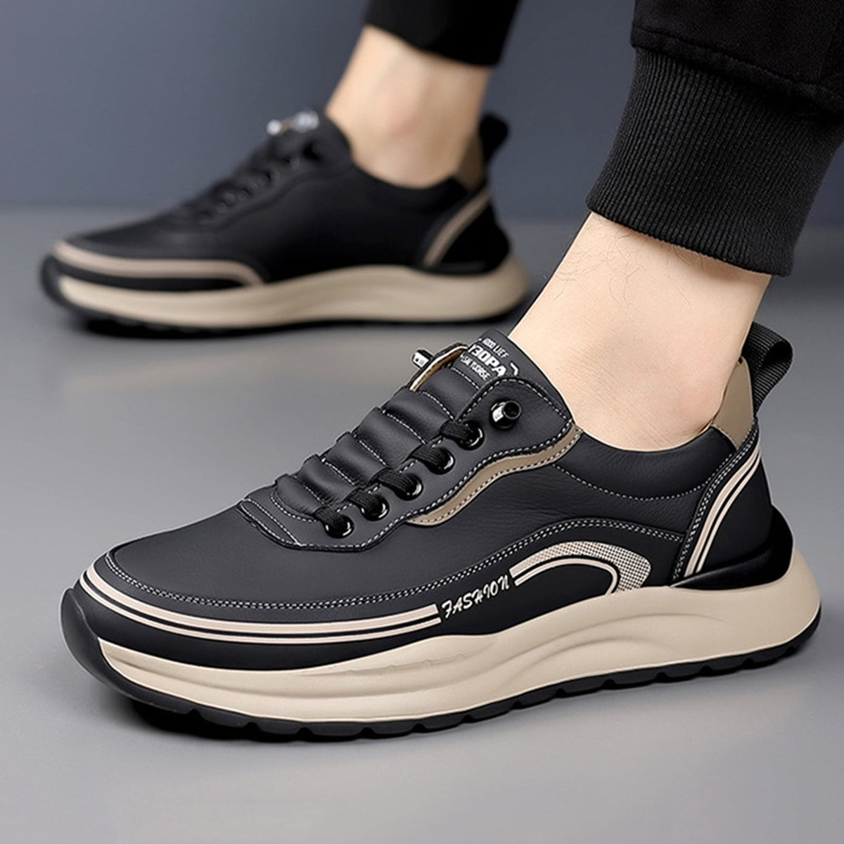 EaseDay Men's Walking Shoes Casual Sneakers Lightweight Breathable Lace Up Shoes for Men Comfortable Everyday Running Travel Beach and Outdoor Wear