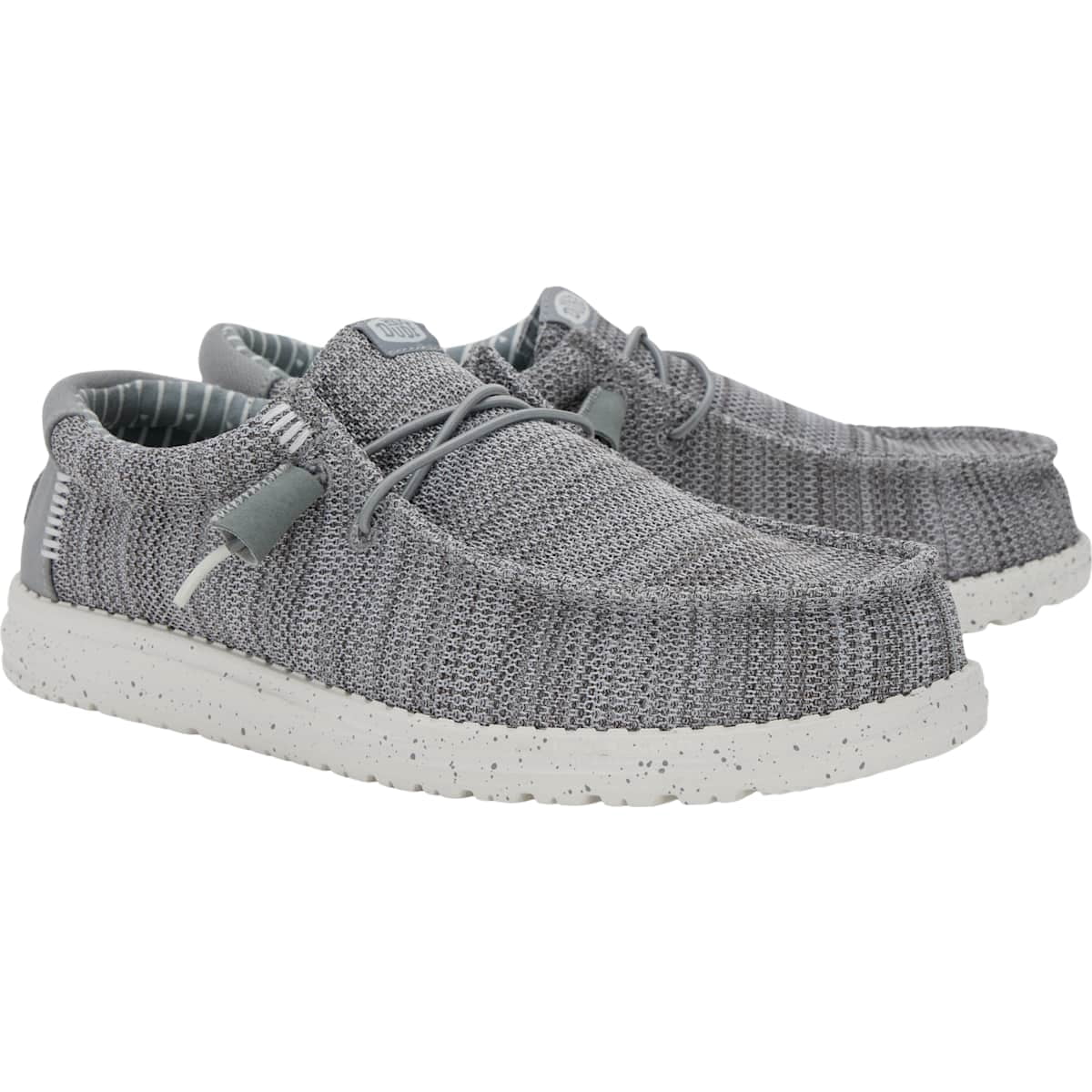 HEYDUDE Men Wally Stretch Sox Wide, Gray, 12