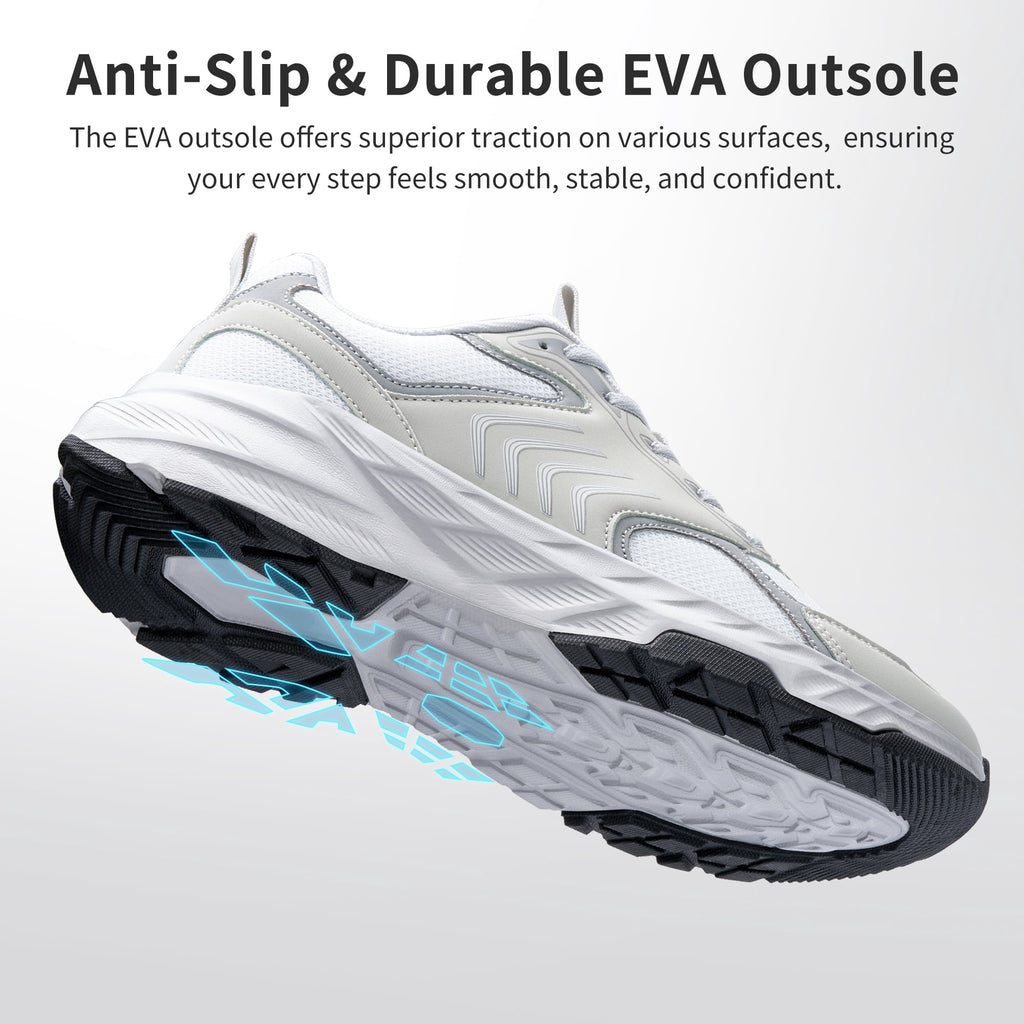 MeMoride Men's Breathable Walking Shoes Non Slip Athletic Fashion Sneakers Mesh Workout Casual Sports Shoes