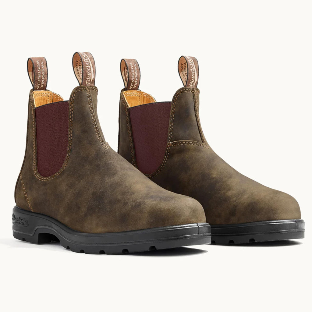 Blundstone 587 Unisex Classic Series Chelsea Boot for Men and Women with Shock Absorption and Premium Water Resistant Leather, Rustic Black, 8 US Men / 10 US Women / 7 AU - AUTHORIZED DEALER