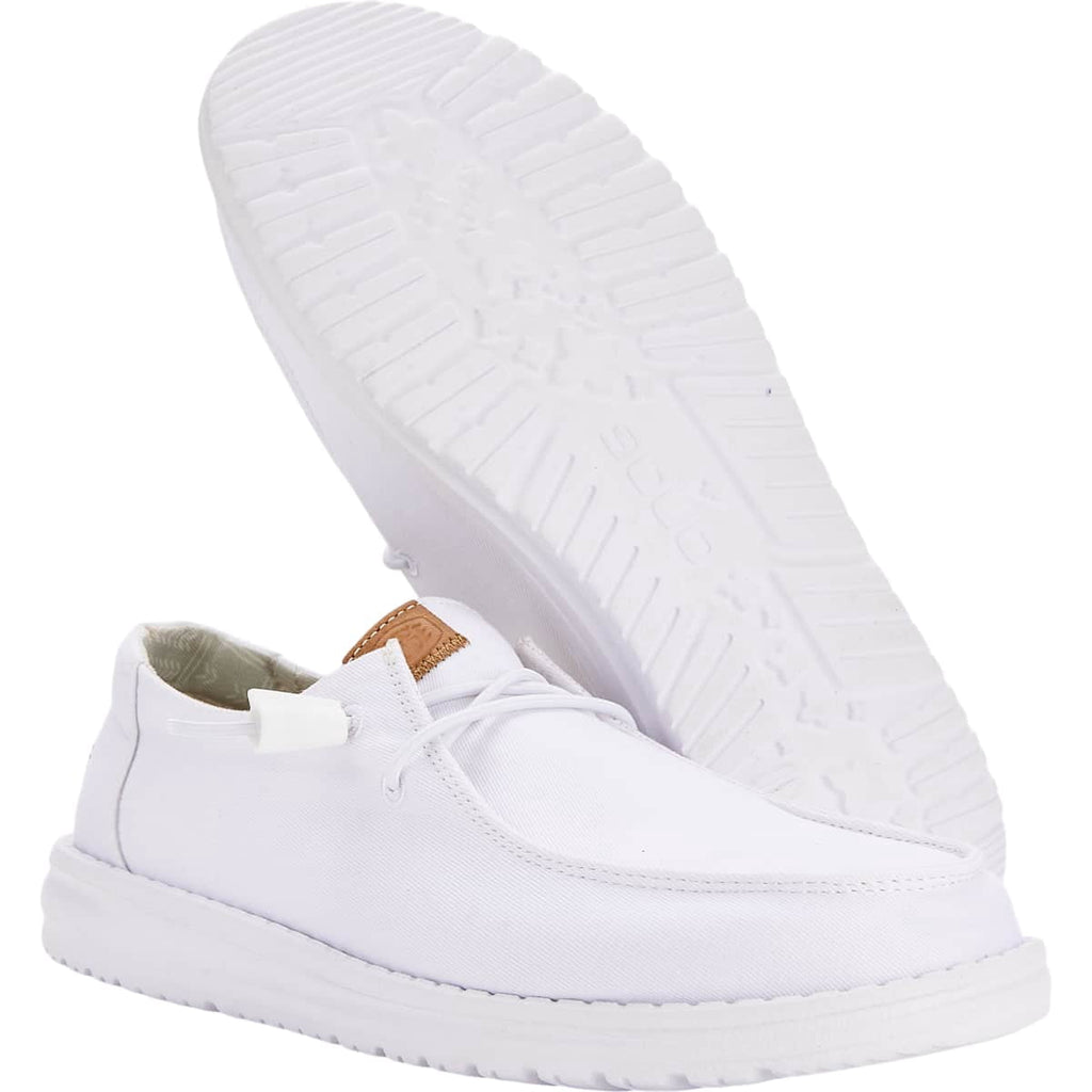HEYDUDE Women Wendy Stretch Canvas, White, 9