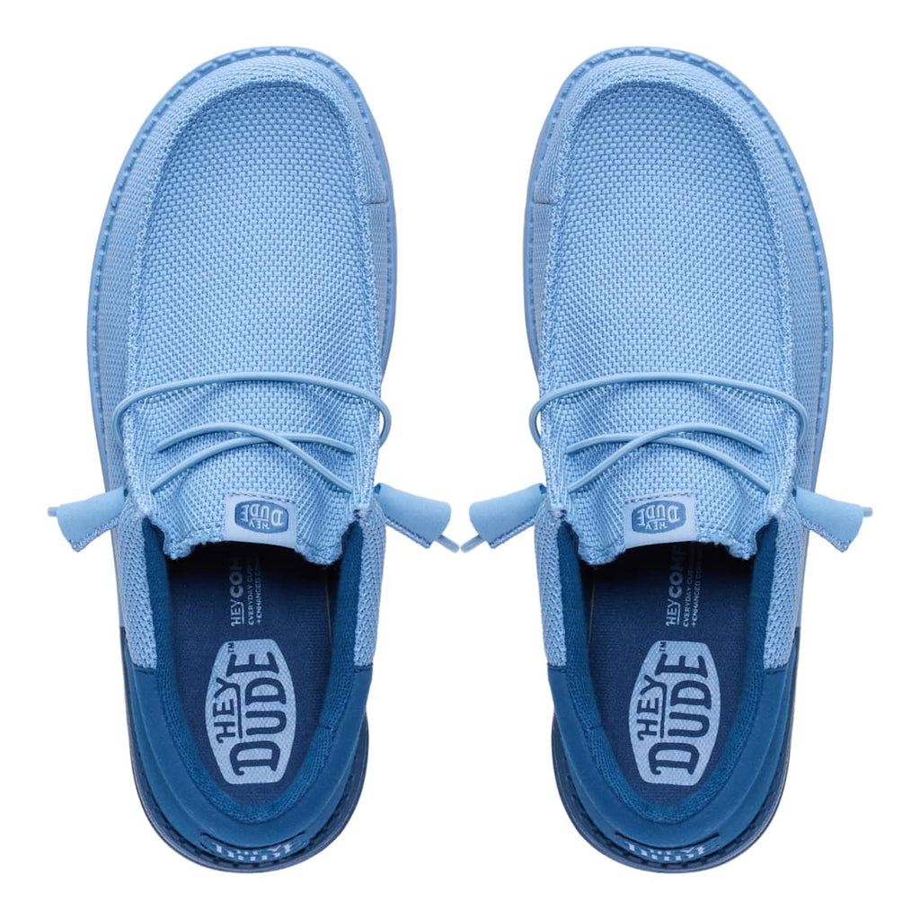 HEYDUDE Men Wally Funk Mesh Split, Faded Denim/Ensign Blue, 12
