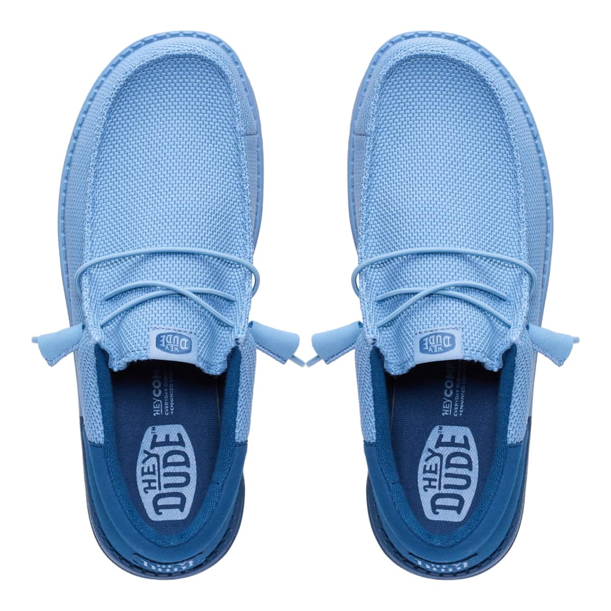 HEYDUDE Men Wally Funk Mesh Split, Faded Denim/Ensign Blue, 12