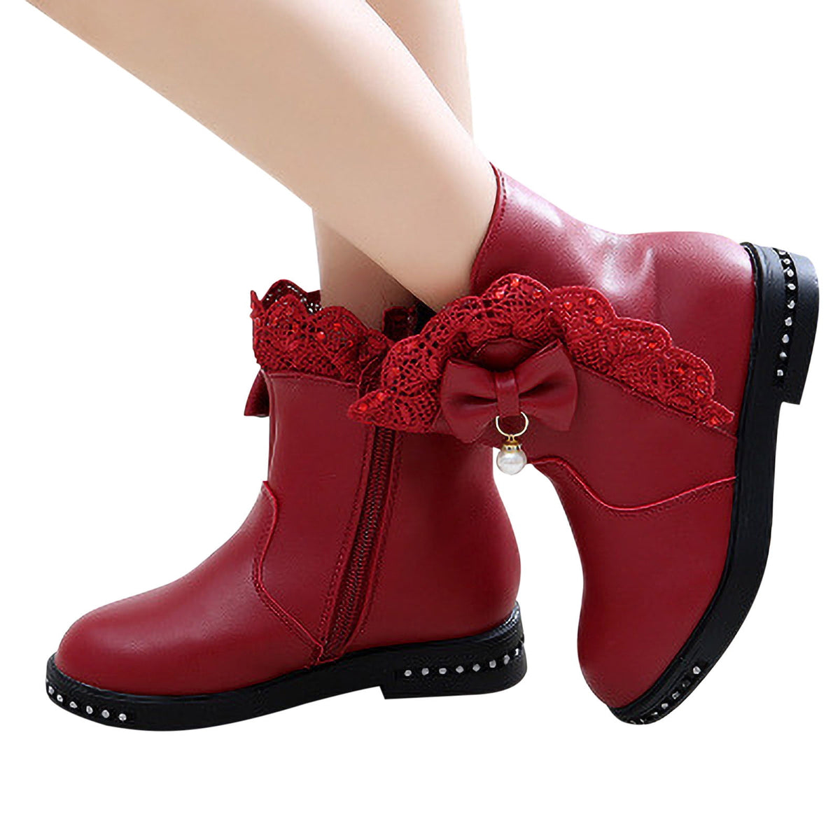 Boots Gift for Girls Boys Girls Side Zipper Ankle Boots(Toddler/Little Kid) Save Big