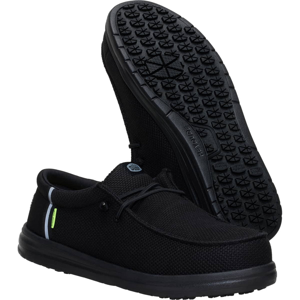 HEYDUDE Men Wally Work Comp Toe, Black, 15