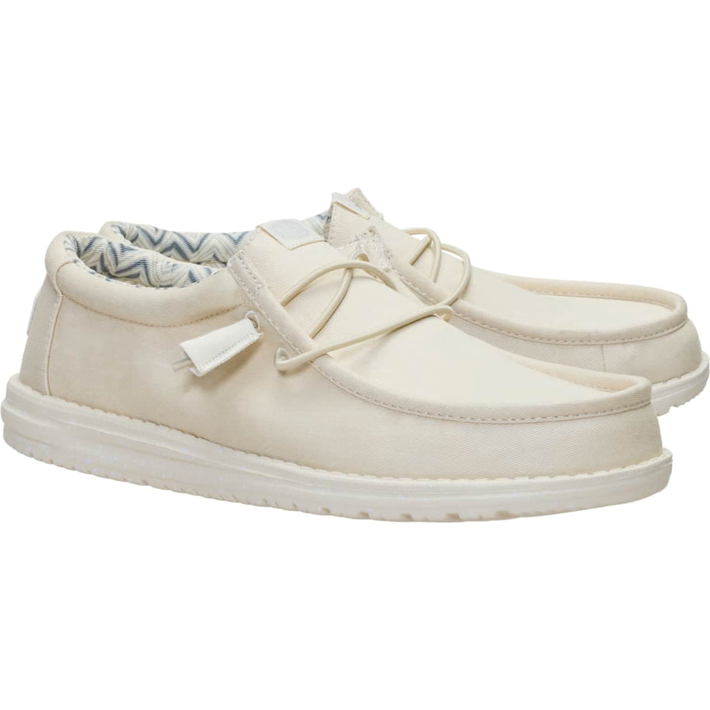 HEYDUDE Men Wally Stretch Canvas, Light Grey, 8
