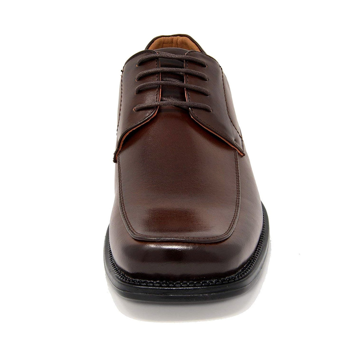 Bruno Marc Men's Oxfords Shoes Classic Square Toe Leather Shoes For Men Lace up Dress Shoes GOLDMAN-01 DARK/BROWN Size 15