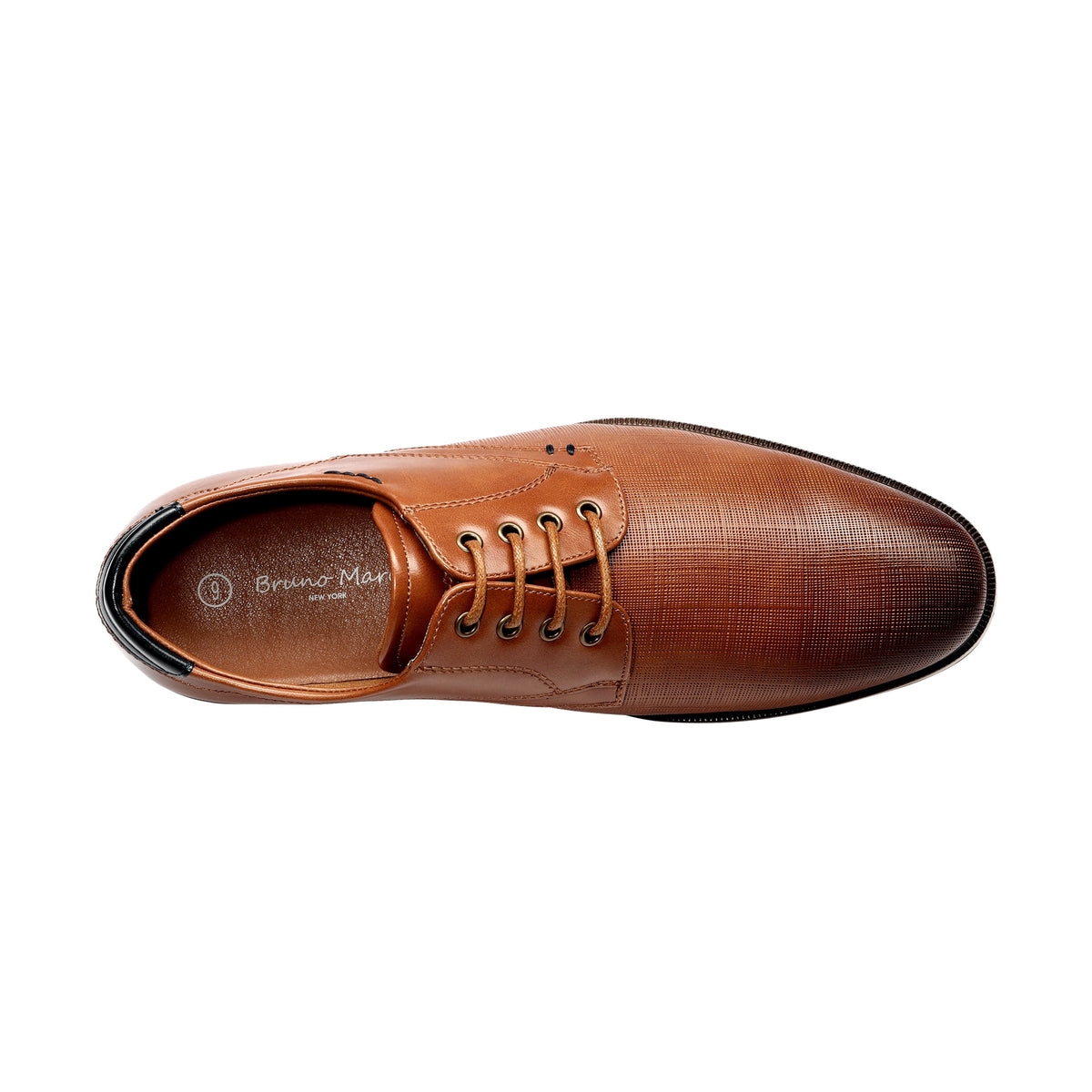 Bruno Marc Mens Casual Shoes Round Toe Classic Lace-up Oxford Shoes Dress Shoes LG19009M BROWN Size 8.5