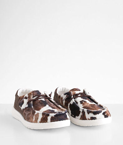 Hey Dude Wendy Tartan Cow Shoes