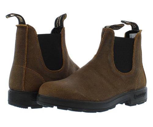 Blundstone Elastic Sided Suede Unisex Shoes Size 6.5, Color: Tobacco
