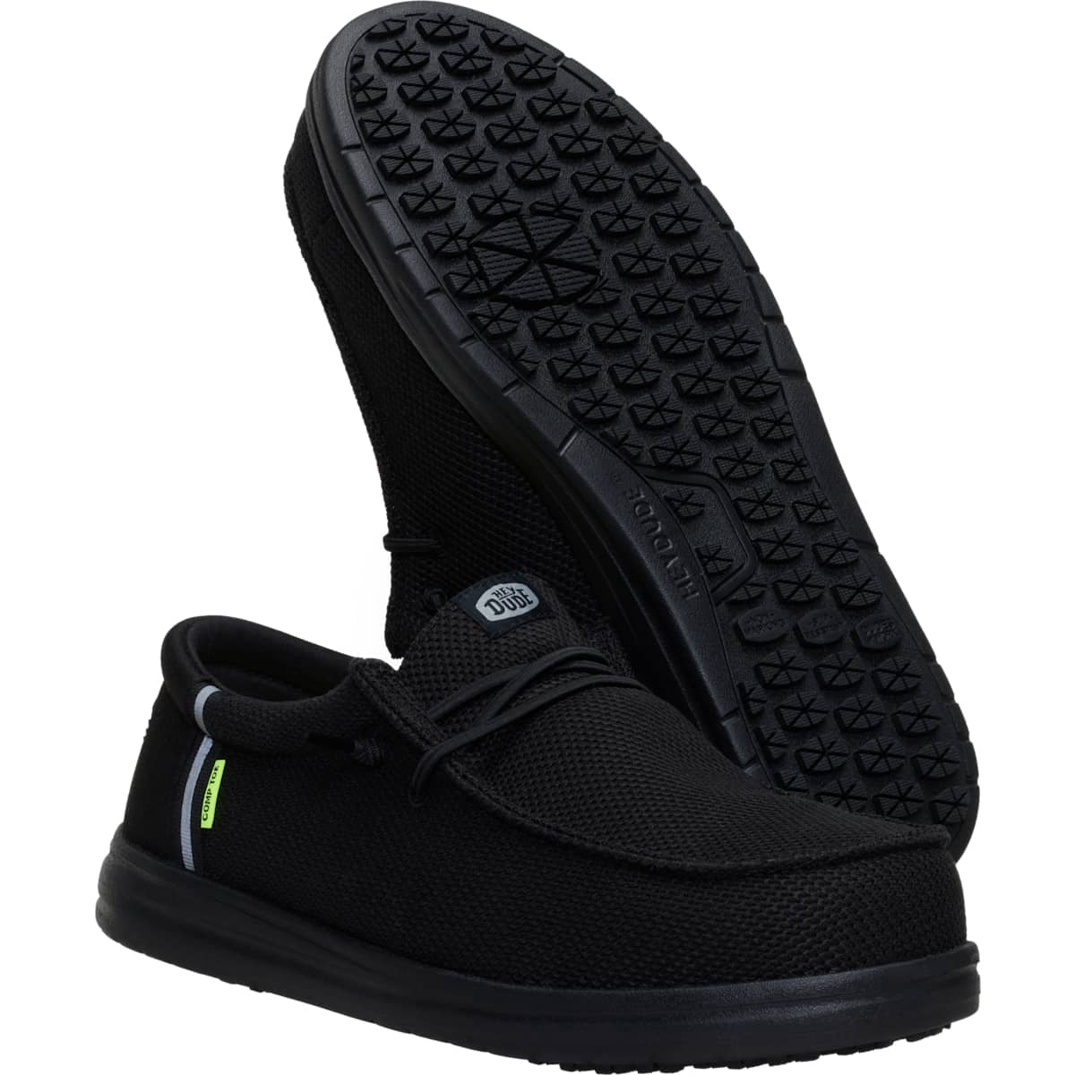 HEYDUDE Men Wally Work Comp Toe Wide, Black, 10
