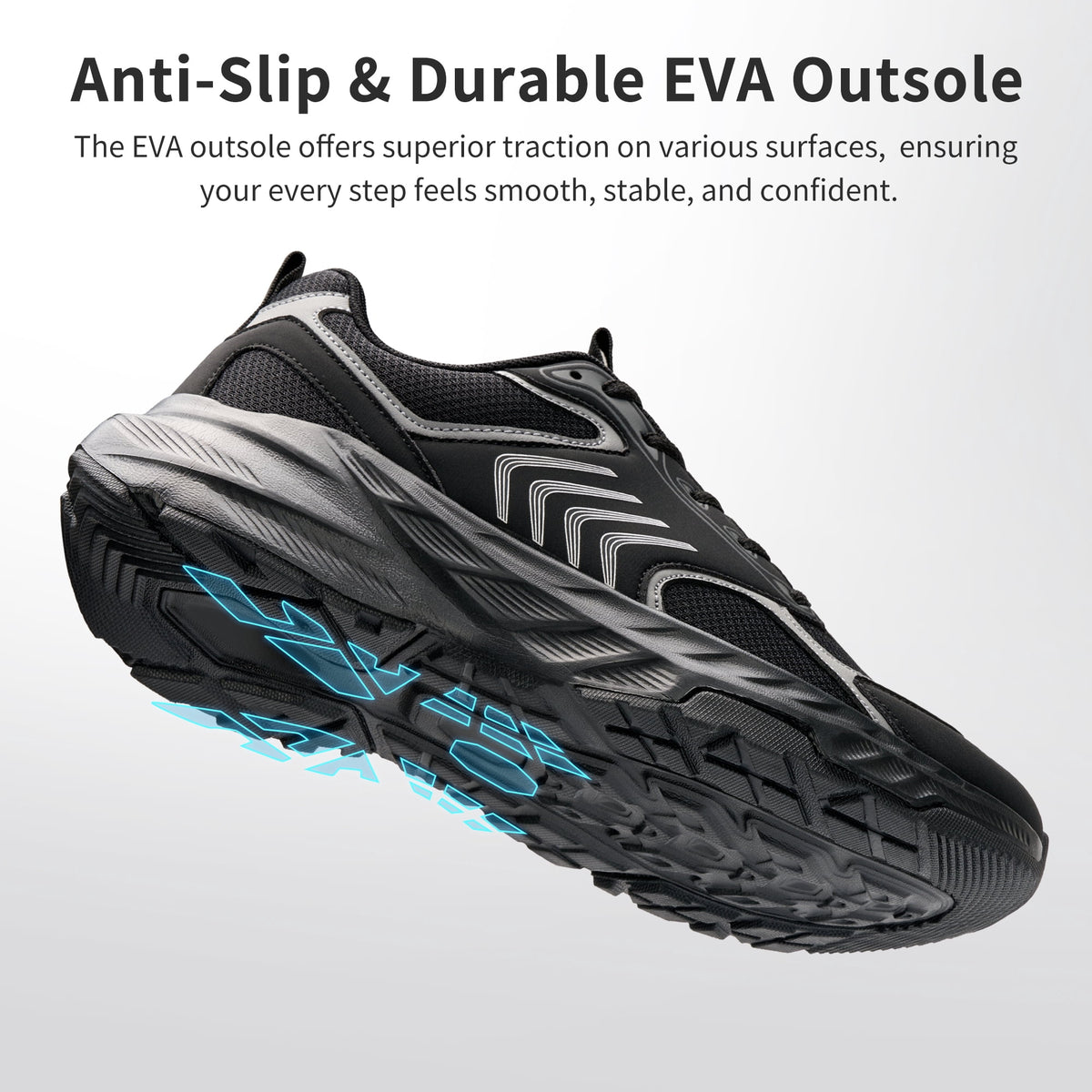 MeMoride Men's Breathable Walking Shoes Non Slip Athletic Fashion Sneakers Mesh Workout Casual Sports Shoes