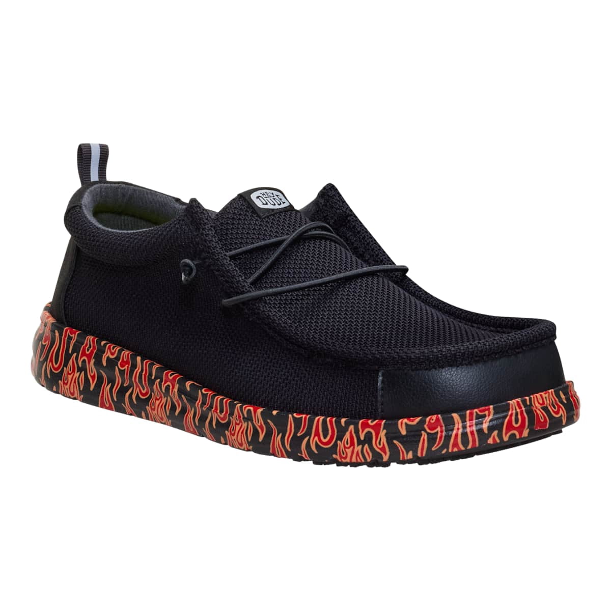 HEYDUDE Men Wally Work CE Slip Resistant, Black Mesh, 13