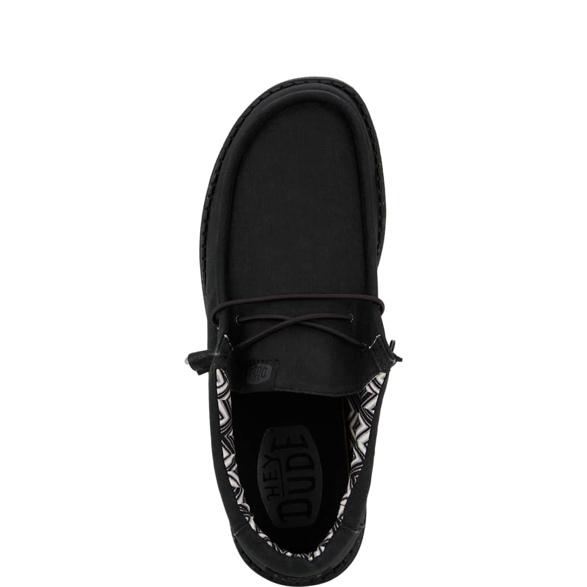 HEYDUDE Men Wally Stretch Canvas, Black, 14
