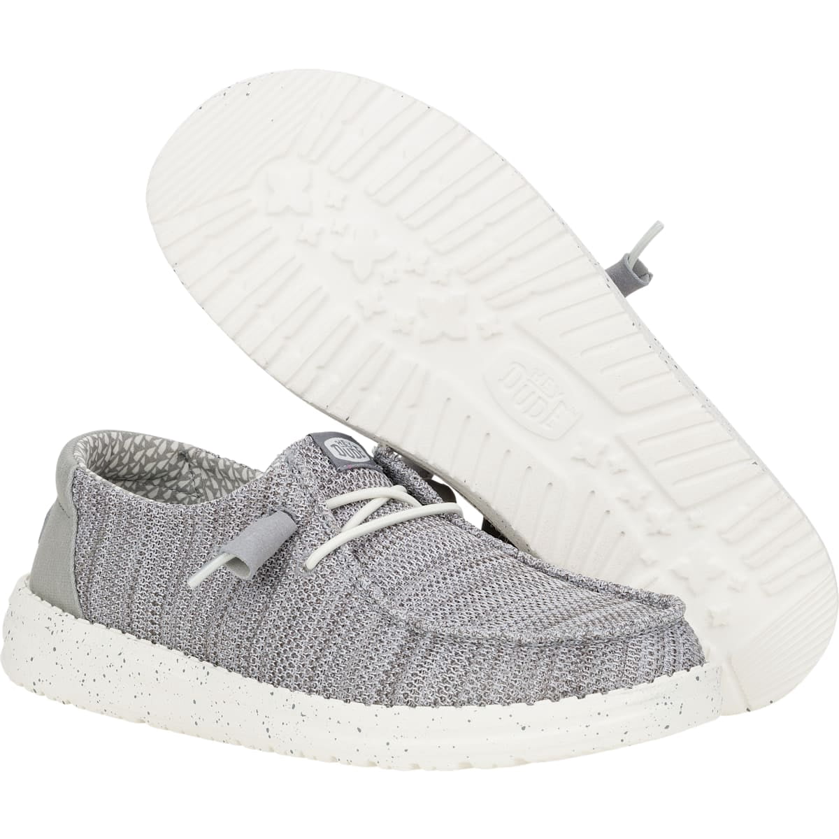 HEYDUDE Wendy Stretch Sox Wide, Light Grey, 8