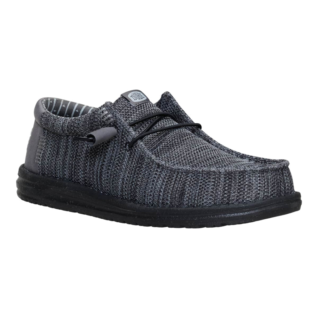 HEYDUDE Wally Stretch Sox, Granite Grey/Black, 10