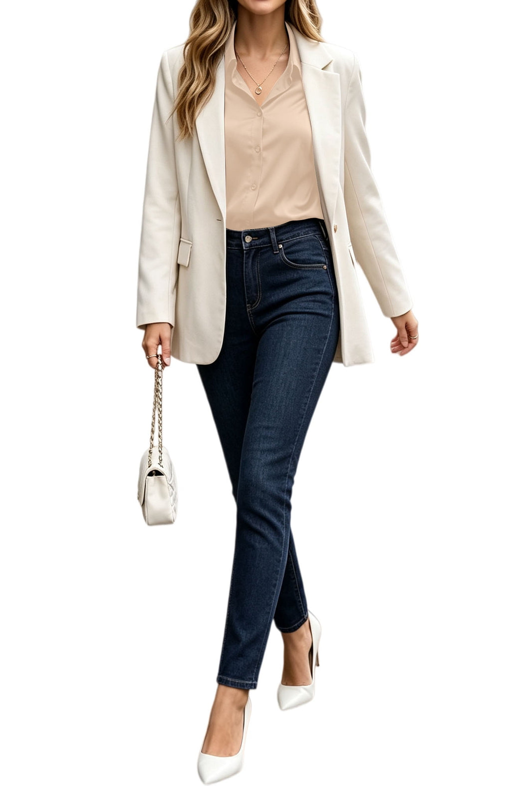 UVN Blouses for Women Long Sleeve Satin Shirts Button Down Ladies Casual Top