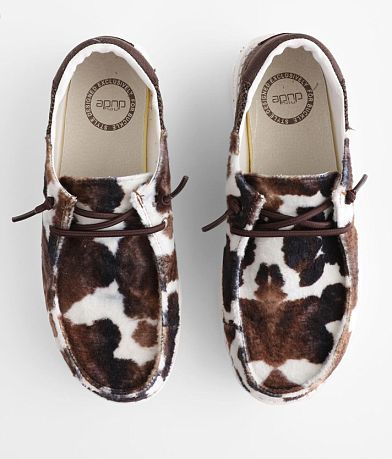 Hey Dude Wendy Tartan Cow Shoes