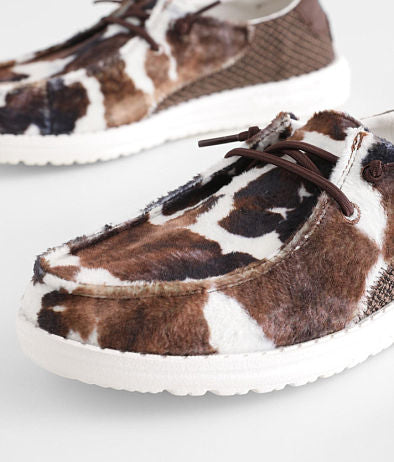Hey Dude Wendy Tartan Cow Shoes
