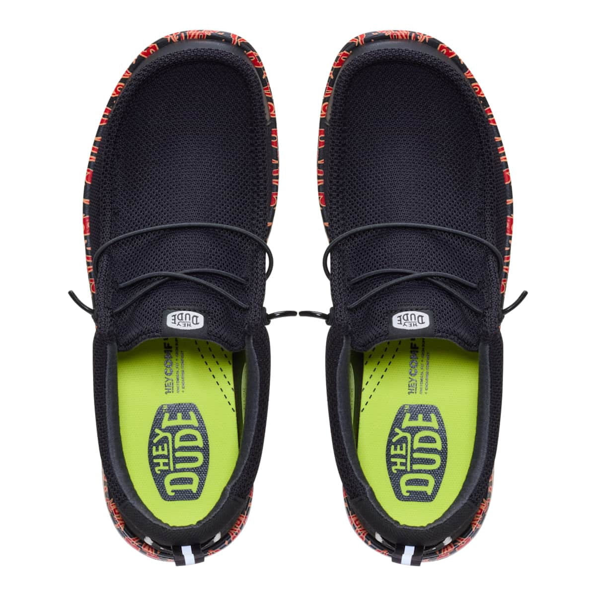 HEYDUDE Men Wally Work CE Slip Resistant, Black Mesh, 13
