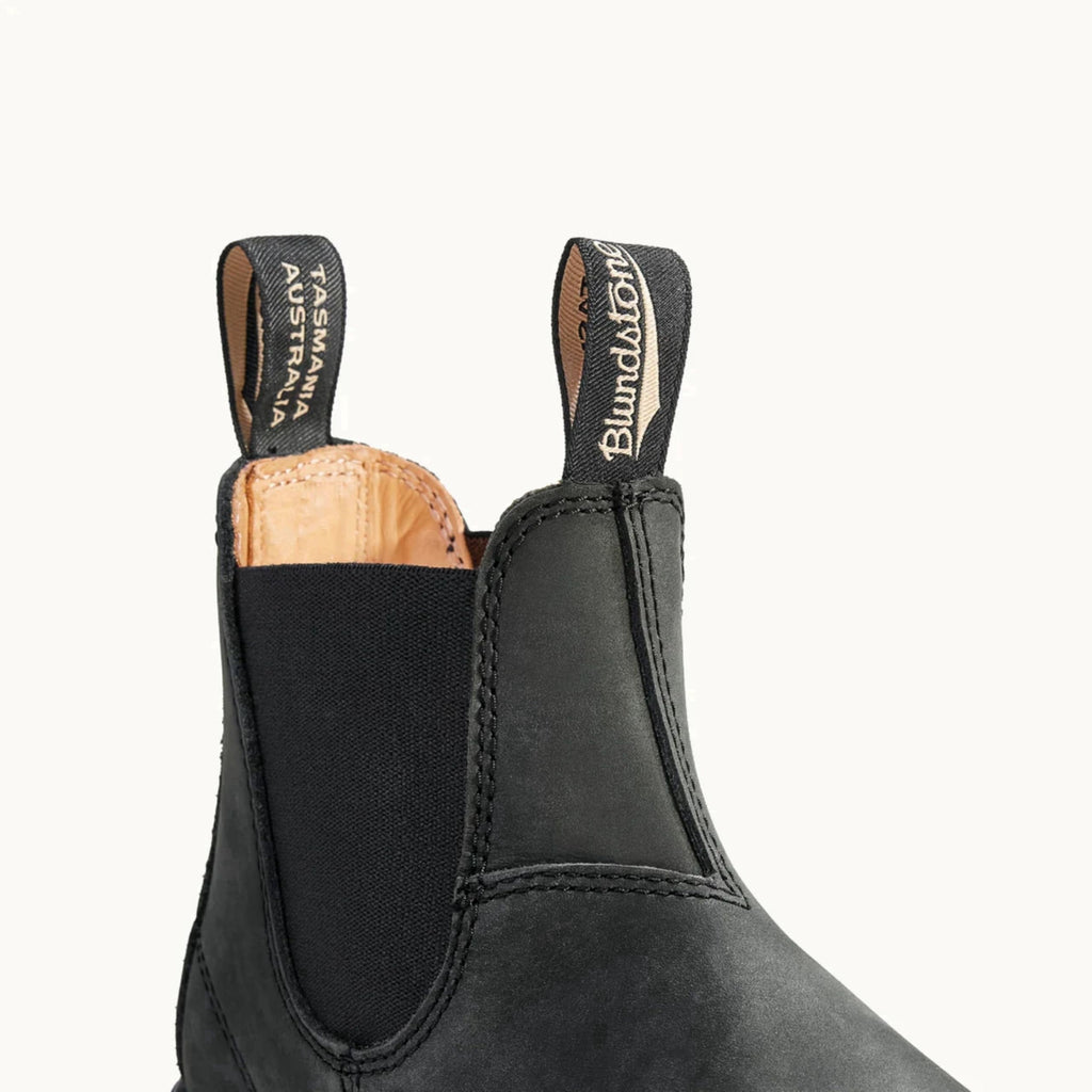 Blundstone 587 Unisex Classic Series Chelsea Boot for Men and Women with Shock Absorption and Premium Water Resistant Leather, Rustic Black, 6 US Men / 8 US Women / 5 AU - AUTHORIZED DEALER