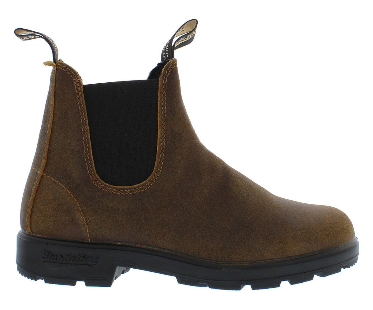 Blundstone Elastic Sided Suede Unisex Shoes Size 9.5, Color: Tobacco
