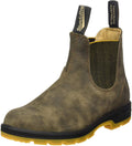 Blundstone 1944 Unisex Classic Series Chelsea Boot for Men and Women with Shock Absorption and Premium Water Resistant Leather, Rustic Brown/Mustard Black, 10.5 US Men / 12.5 US Women / 9.5 AU