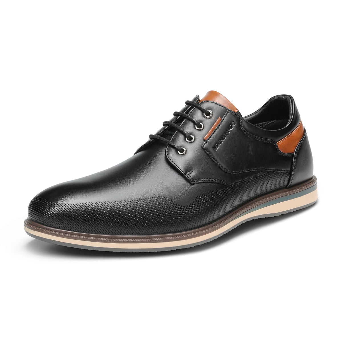 Bruno Marc Mens Casual Shoes Round Toe Classic Lace-up Oxford Shoes Dress Shoes LG19009M BROWN Size 8.5