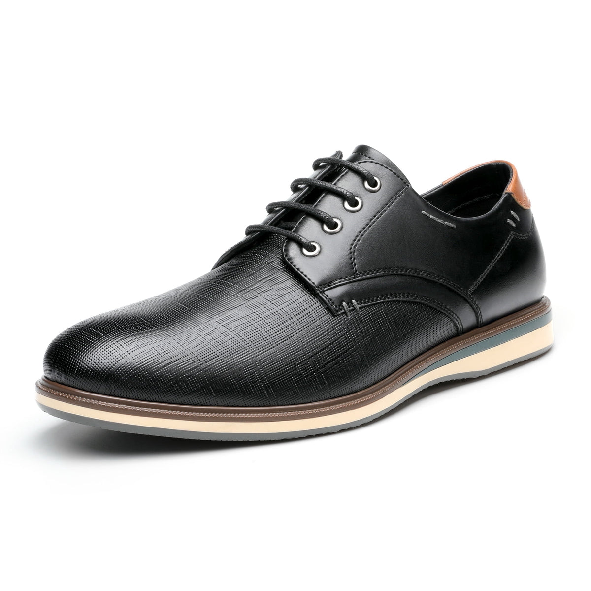 Bruno Marc Mens Casual Shoes Round Toe Classic Lace-up Oxford Shoes Dress Shoes LG19009M BROWN Size 8.5