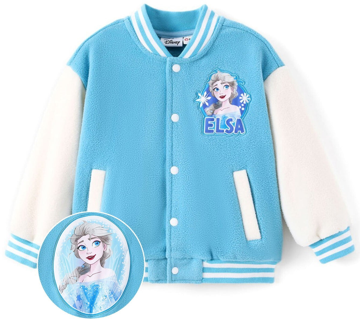 Disney Girls Bomber Jacket Minnie Mouse Colorblock Varsity Lightweight Sweatshirts Gift Fall Spring Sizes 3-10