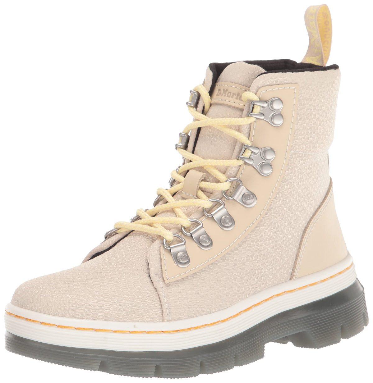 Dr. Martens Women's Combs W Fashion Boot, Vintage Taupe Poly Twill, 9