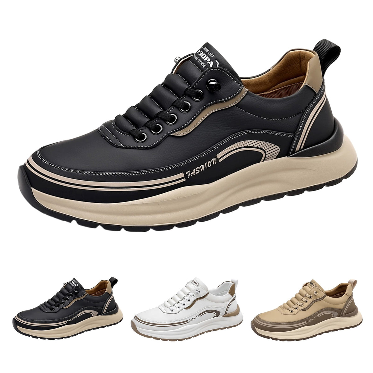 EaseDay Men's Walking Shoes Casual Sneakers Lightweight Breathable Lace Up Shoes for Men Comfortable Everyday Running Travel Beach and Outdoor Wear
