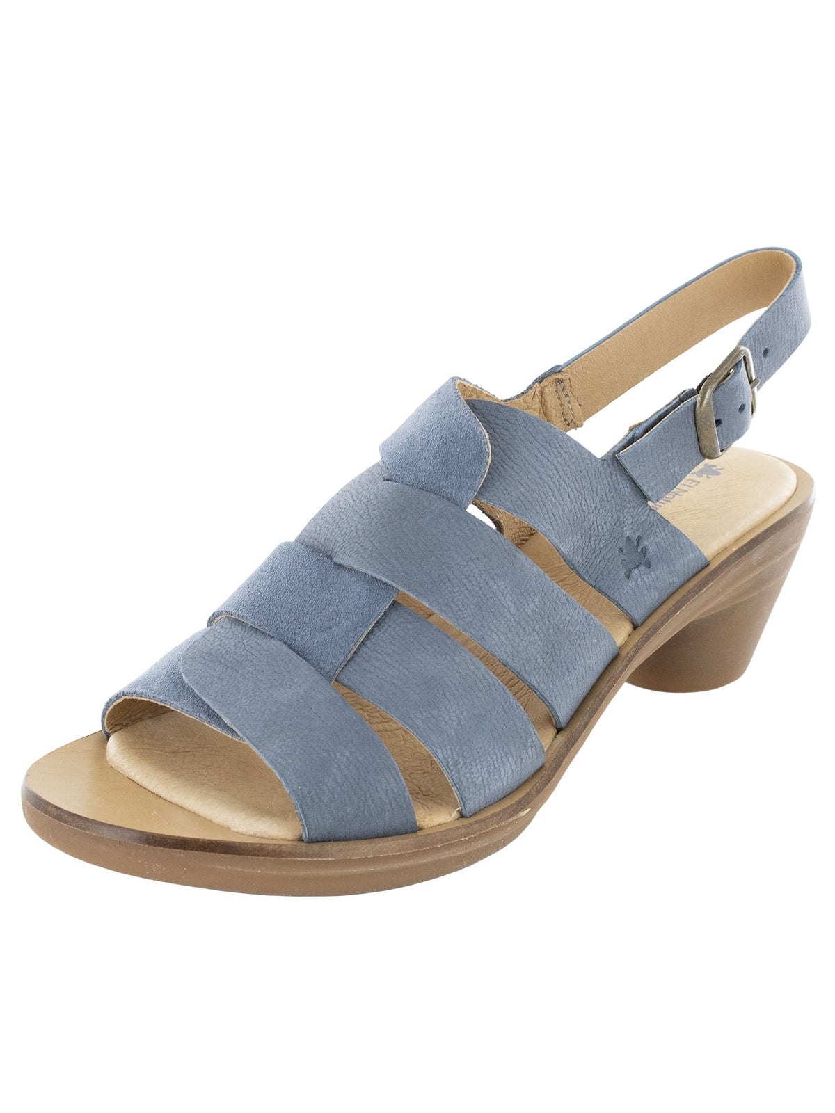 El Naturalista Womens Aqua N5358 Heeled Sandal Shoes, Wood, EU 38 / US 8