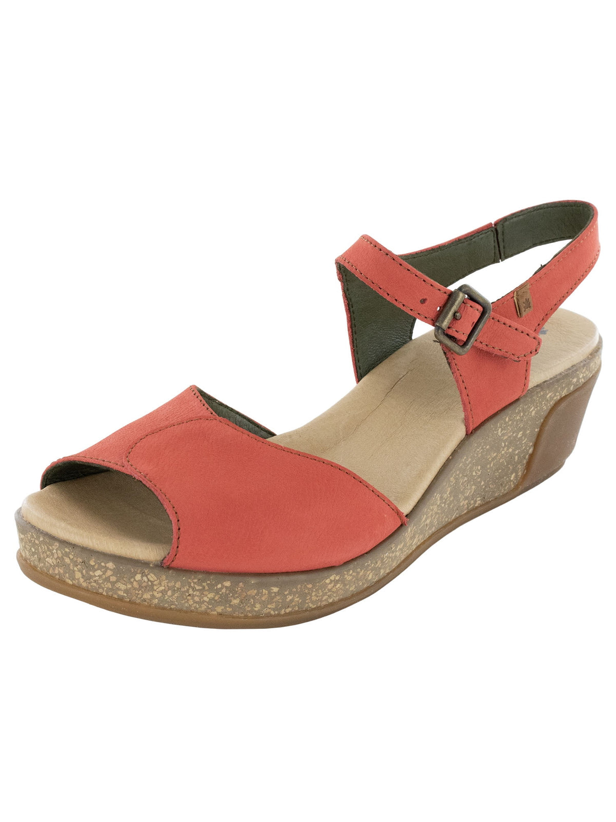 El Naturalista Womens Leaves 5000 Wedge Sandal Shoes, Coral, EU 39 / US 8.5