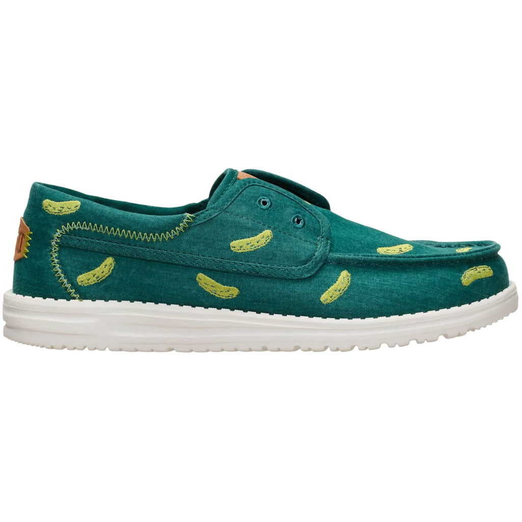 HEYDUDE Men Wally Cru Embroidered, Green/Multi, 11