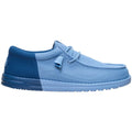 HEYDUDE Men Wally Funk Mesh Split, Faded Denim/Ensign Blue, 12