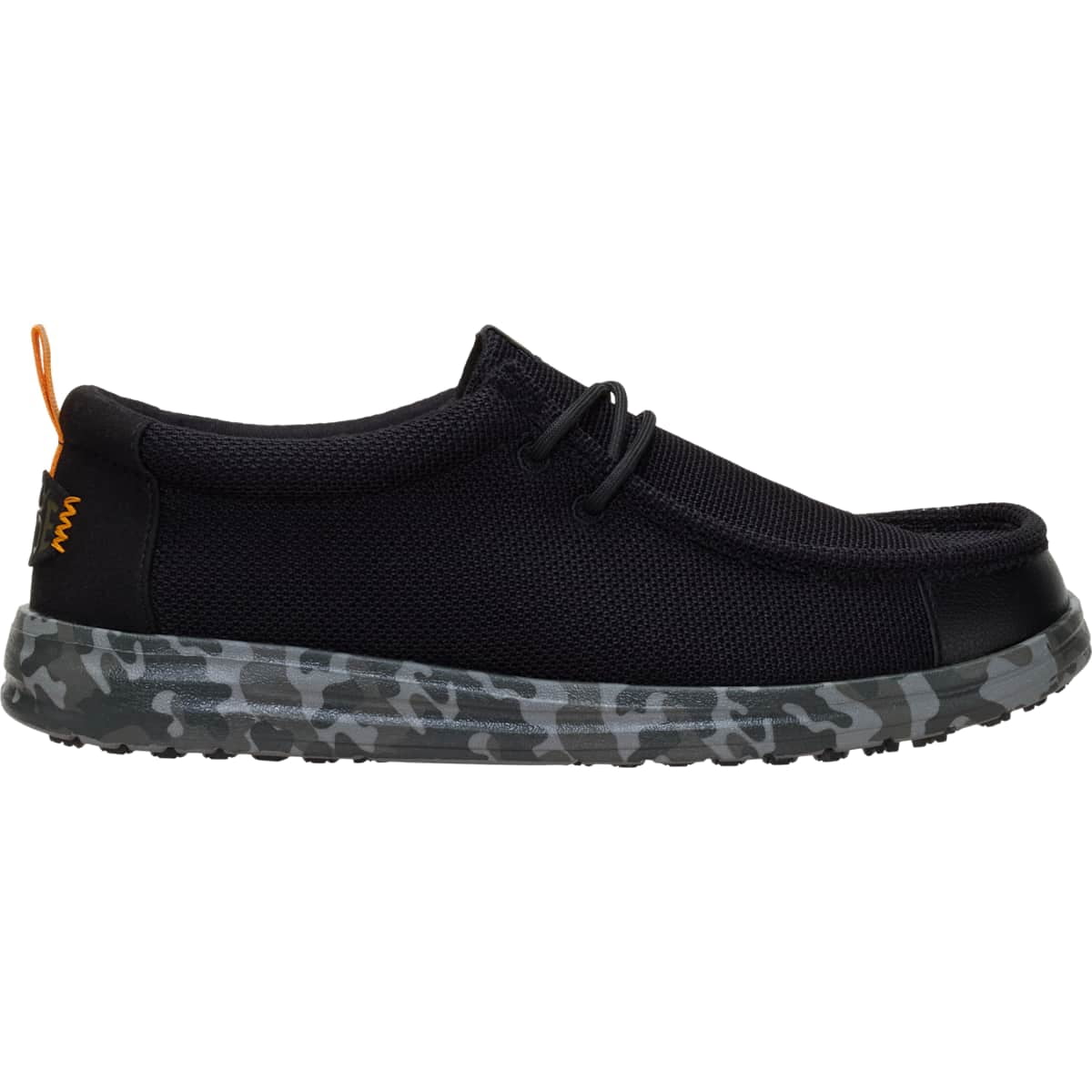 HEYDUDE Men Wally Work CE Slip Resistant, Black Mesh, 13