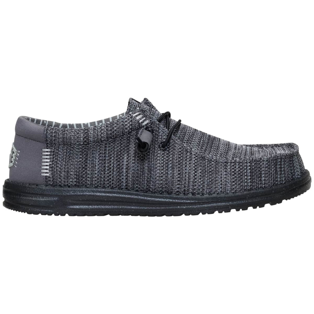 HEYDUDE Wally Stretch Sox, Granite Grey/Black, 10
