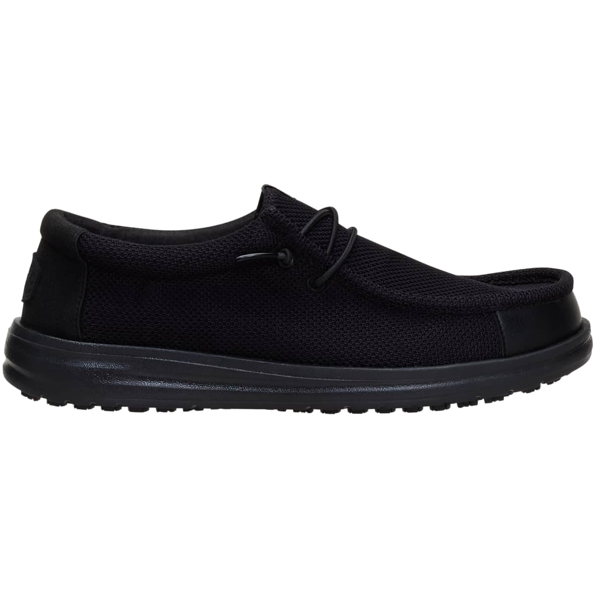 HEYDUDE Men Wally Work CE Slip Resistant Wide, Wide Black Mesh, 10
