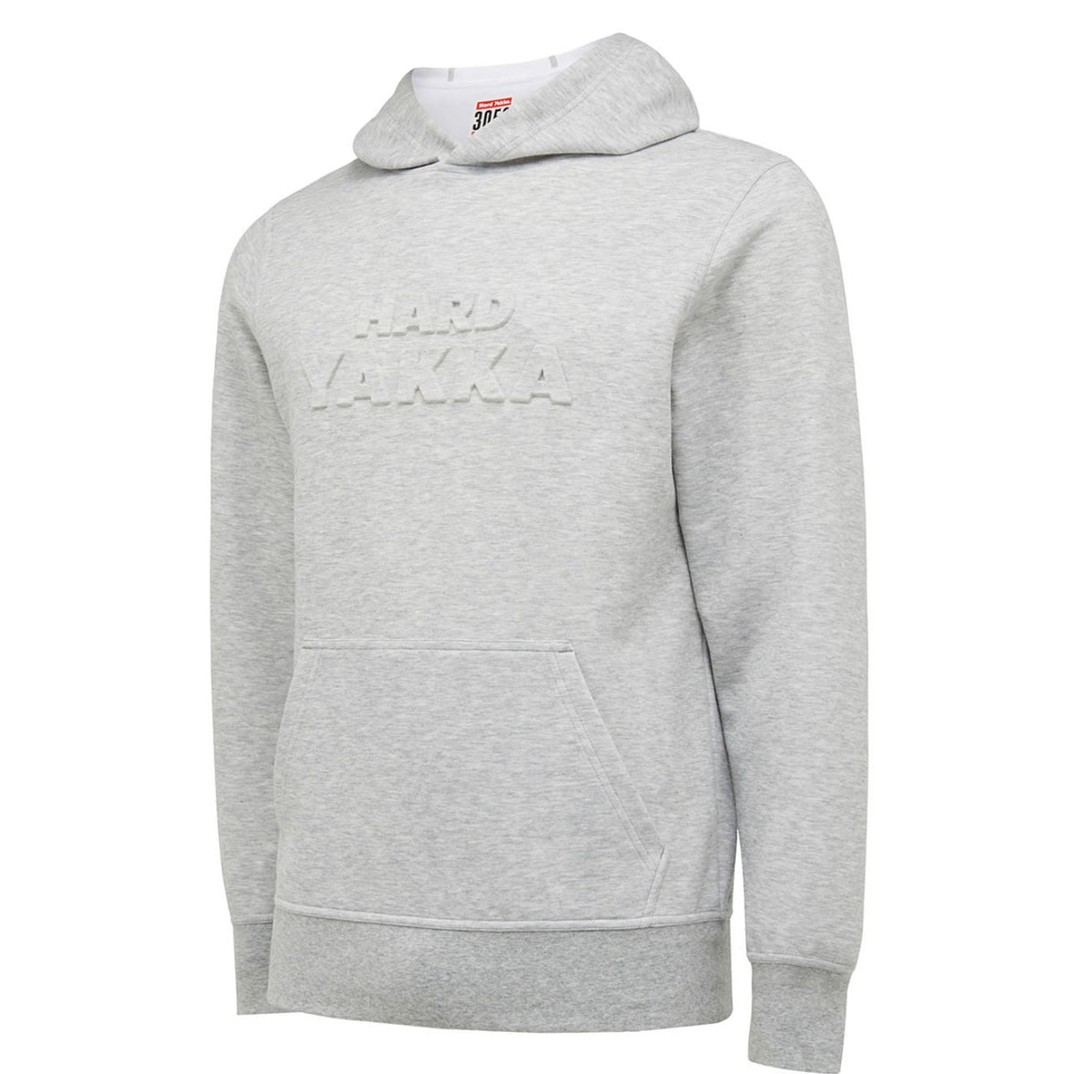 Hard Yakka Embossed Men's Regular Fit Pullover Hoodie Sweatshirt, Light Grey, Size m(LGY)