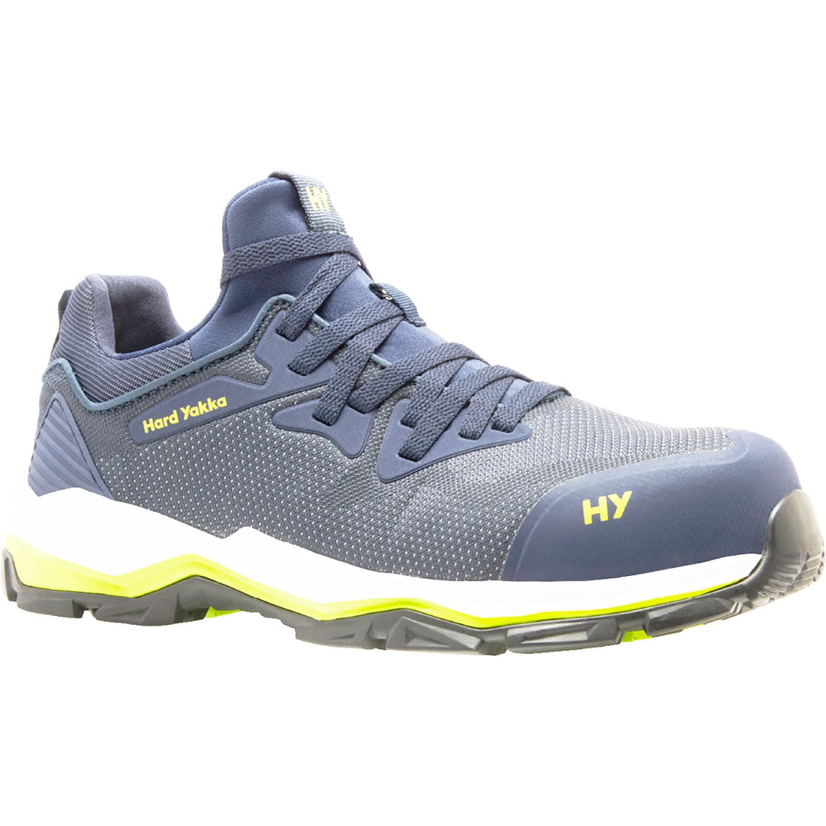 Hard Yakka Icon Men's Composite Toe Static-Dissipative Puncture-Resisting Athletic Work Shoe, Navy Blue, Size 7(D)