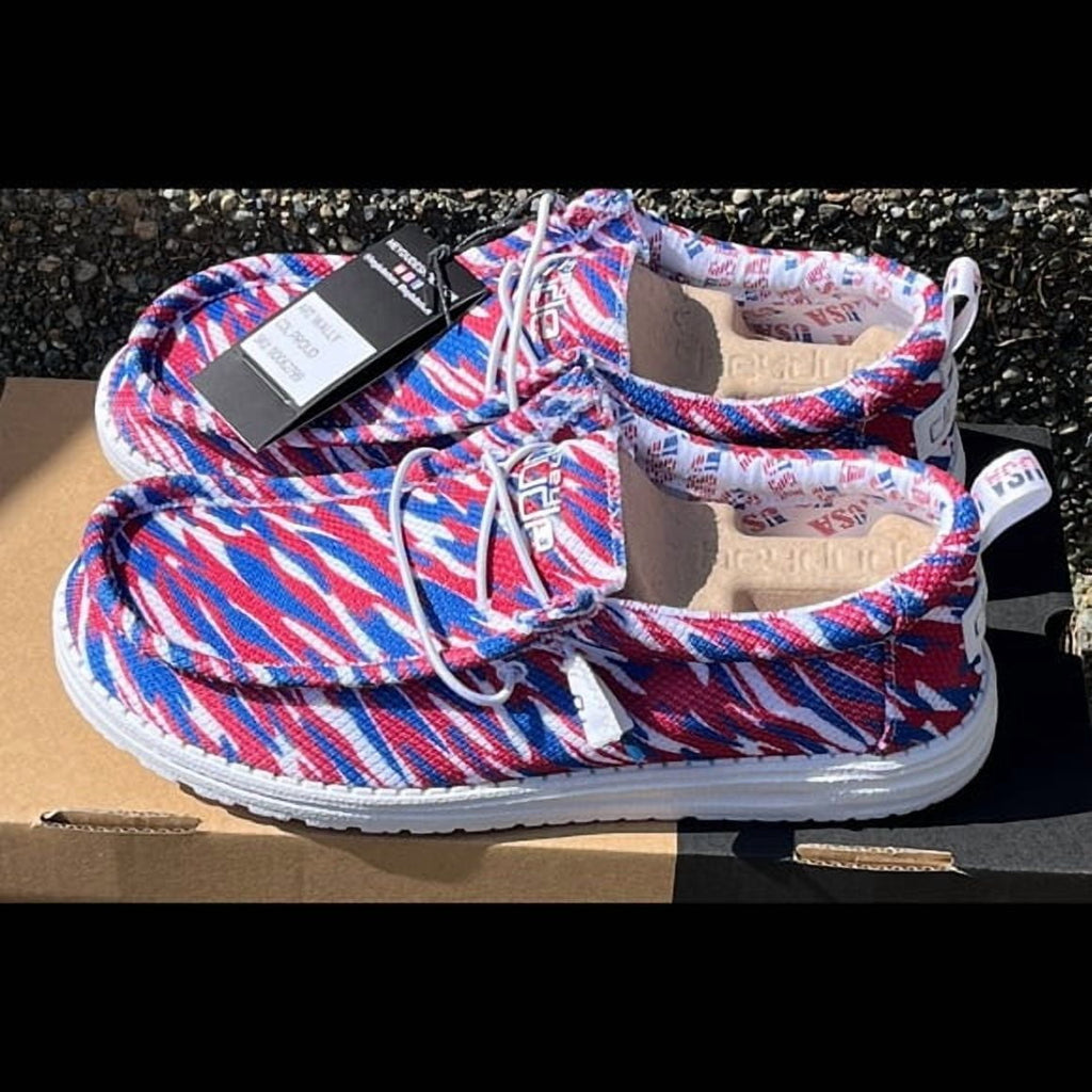 Hey Dude Wally USA Proud Exclusive Patriotic Shoes