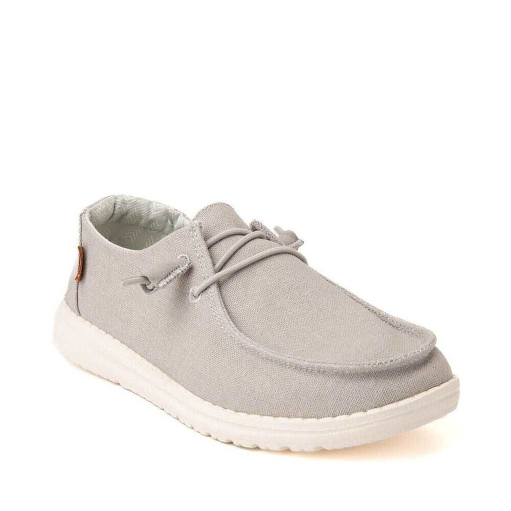 Hey Dude Wendy Women's US 6 Light Gray Canvas Slip-On Comfort Shoes TF4240