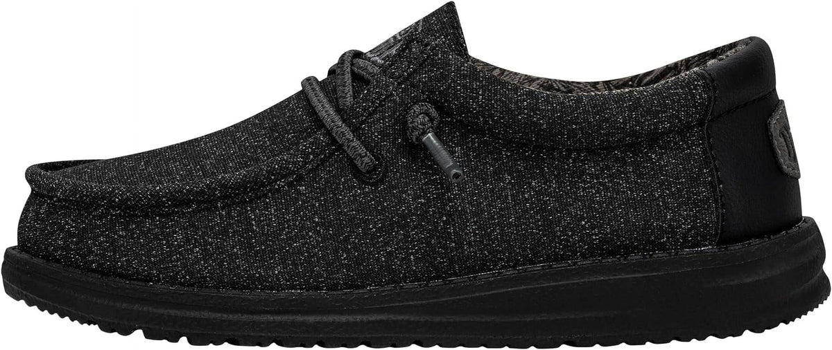 Hey Dude Boy's Shoes Wally Youth Basic Black, 12