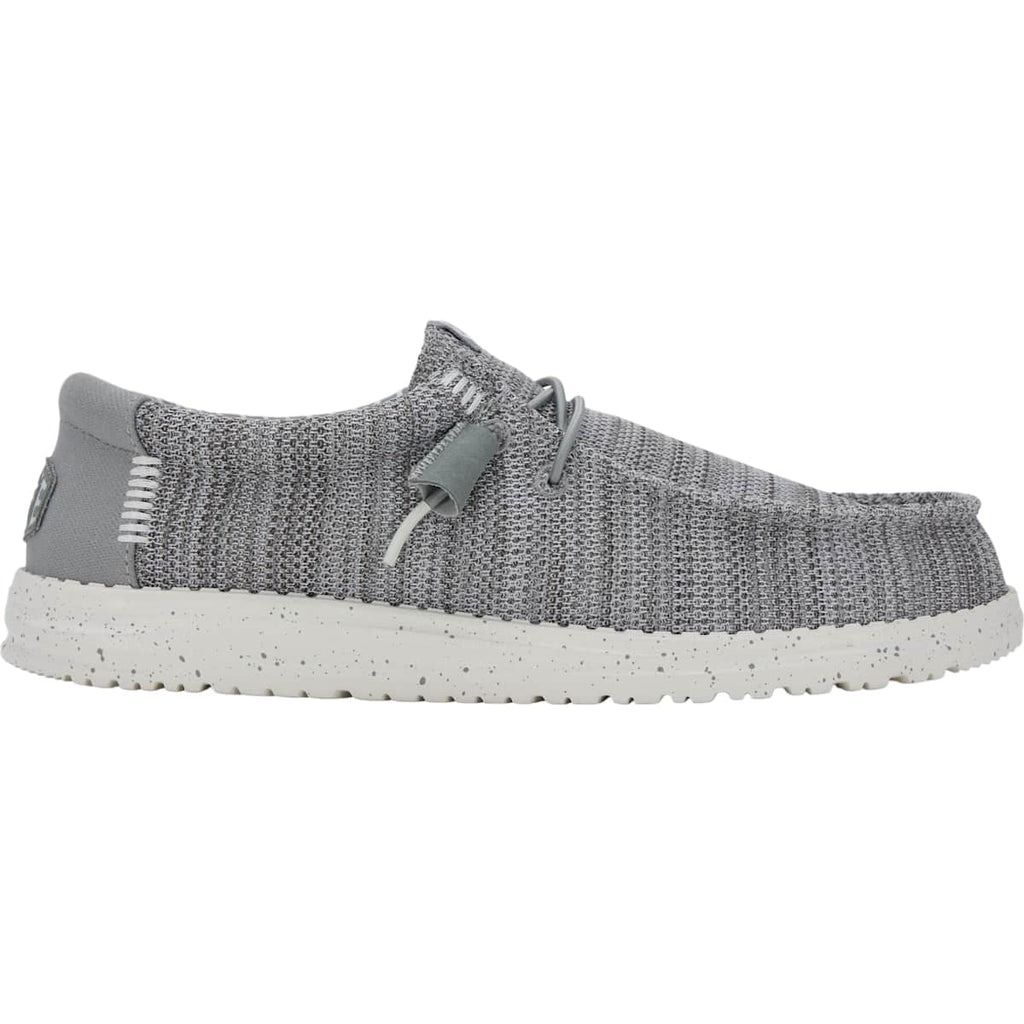 HEYDUDE Men Wally Stretch Sox Wide, Gray, 10