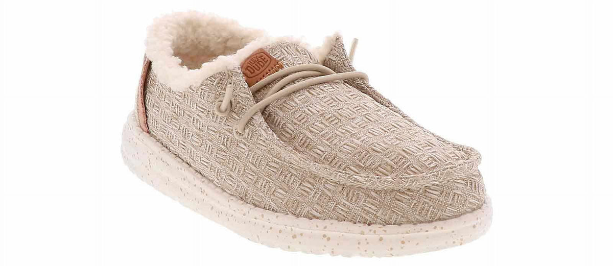 Heydude Wendy Warmth Lined Youth Kids' (11-6) Casual Shoe | 40883-106 Beige