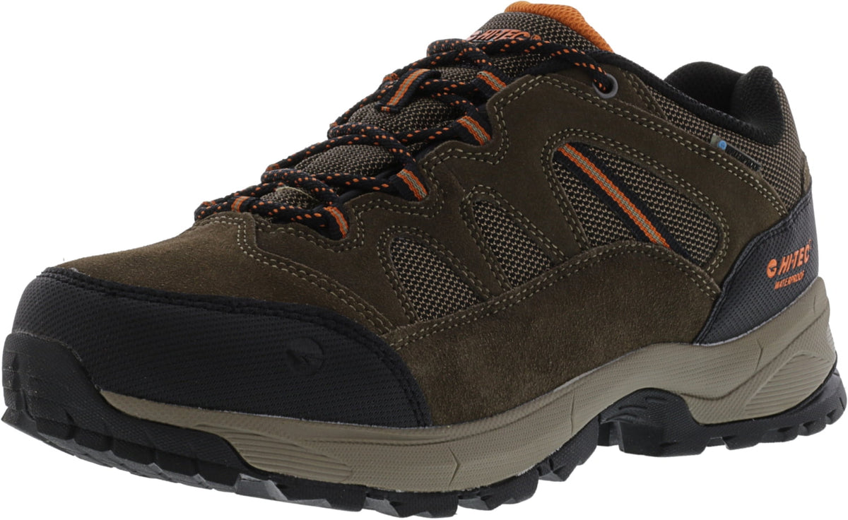 Hi-Tec Men's Ridge Low Waterproof I Brown Ankle-High Leather Hiking Shoes